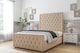 image 2 of Sloomy Monroe Pebble Plush Bed Frame With Mattress With 50" Upholstered Headboard 5' King