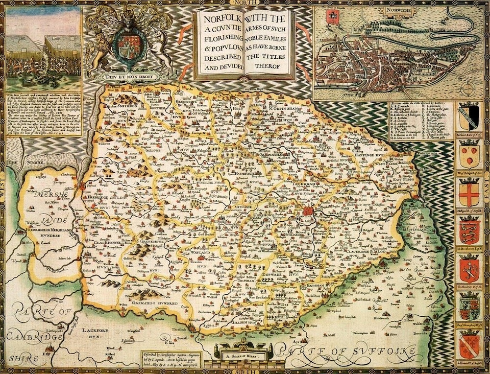 Northamptonshire Historical Map 1000 Piece Jigsaw Puzzle (1610)