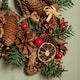 image 7 of 45cm Winter Spice Star Hanging Christmas Wreath with Pine Cones Red Berries & Dried Fruit