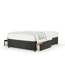 Majestic 1000 Pocket Sprung Charcoal Linen 2 Drawer Divan Set Small Single