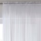 image 2 of Sheer White Plain Woven Voile Slot Top Curtain Panel Pair (55x90") 145x229m