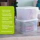 image 2 of Wham Clip 5x 62L Rectangular Plastic Storage Boxes with Clip Lock Lids. Ideal for Home, Office, Toys & More - Clear/Clear | Clear | 5