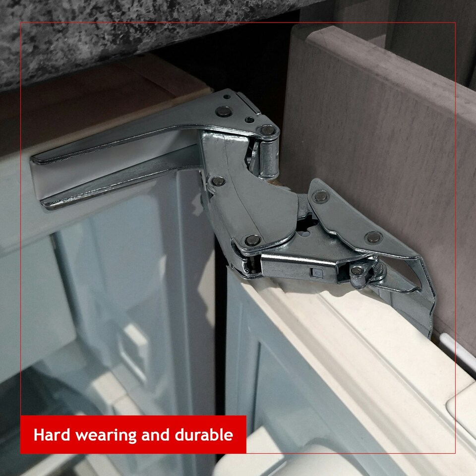 image 1 of SPARES2GO Door Hinges for Bosch Fridge Freezer 3306 3702 3307 3703 5.0 41.5 Pair Hinge Silver