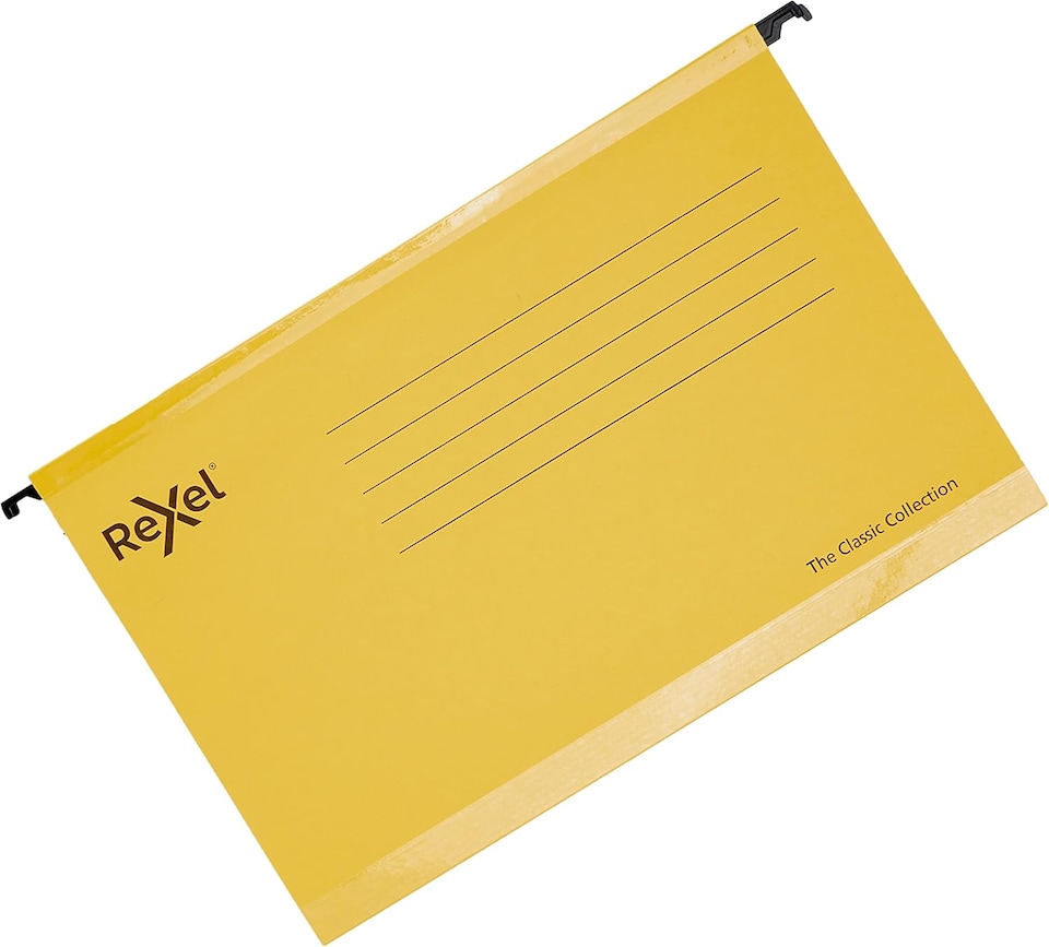 image 1 of Rexel Classic Suspension Files Foolscap Yellow (Pack of 25) 2115593