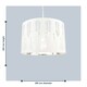 image 8 of First Choice Lighting Set of 2 Spruce White Cut Out Shades with Chrome Inner White | Chrome