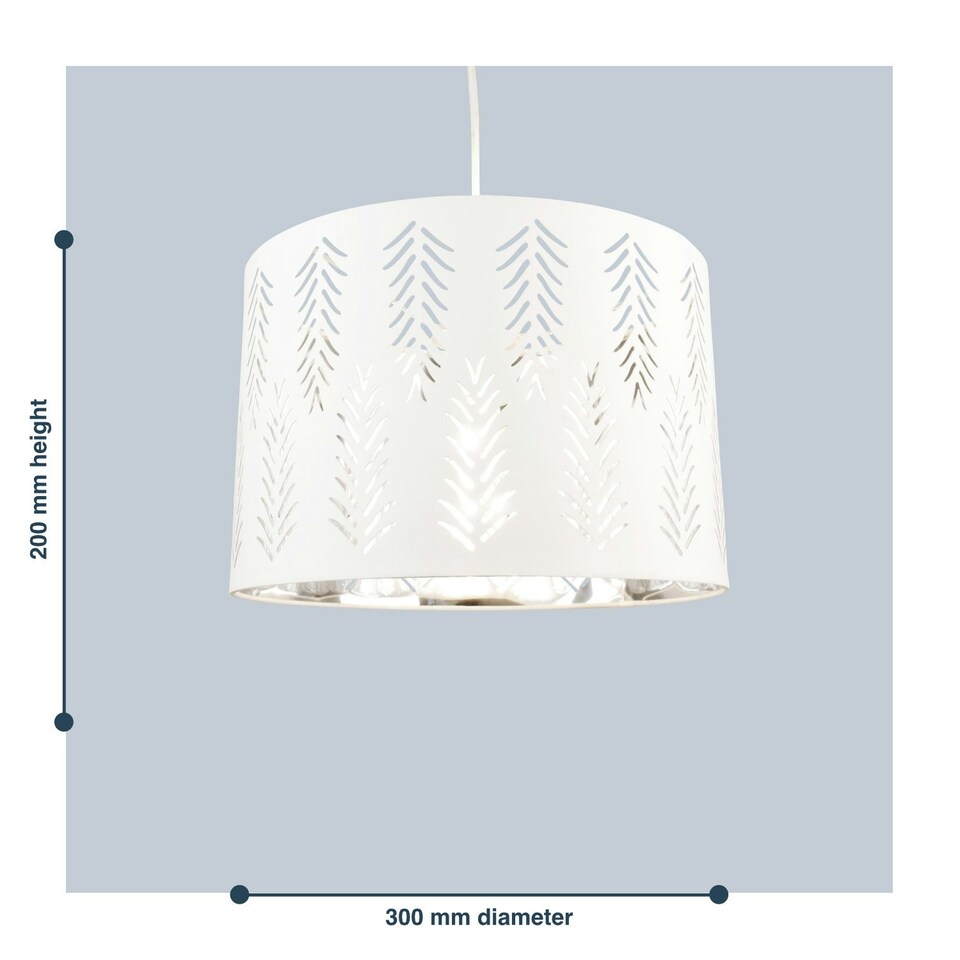 image 1 of First Choice Lighting Set of 2 Spruce White Cut Out Shades with Chrome Inner White | Chrome