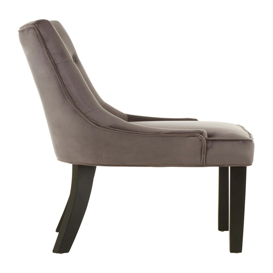 image 1 of Interiors by Premier Grey Velvet Chair, Enchanting Sleep Chair, Easy to Assemble Borg Chair, Comfy Dining Chair