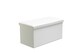 image 1 of Faux Leather Storage Ottoman Storage Box With Lid Foldable - 76x38x38cm Rectangle | White