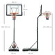 image 5 of HOMCOM Basketball Hoop 255-305cm Height Adjustable Stand w/ Wheels