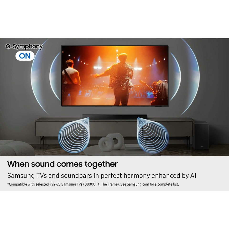 image 1 of Samsung 3.1ch 370W Soundbar with Wireless Subsoofer - Black HWB650F