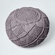 image 3 of Homescapes Grey Macrame Knitted Pouffe - 35 x 40 cm