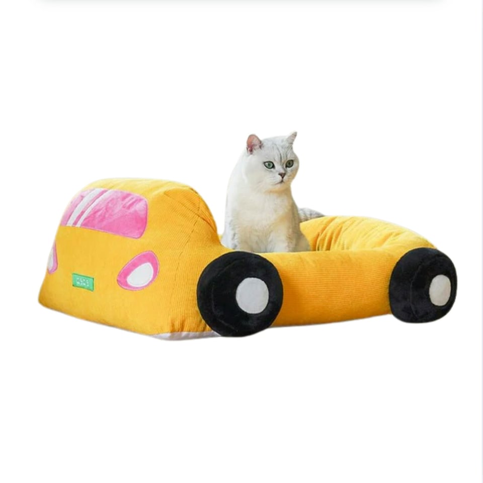 image 1 of ZEZE Sports Car Pet Bed Yellow | One Size