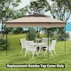 image 8 of Outsunny 3.25mx3.25m 2-Tier Gazebo Cover Replacement, 30+ UV Protection, Beige