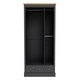 image 2 of Devon 3 Door 2 Drawer Wardrobe - Particle Board - L57.7 x W112.9 x H181.6 cm - Charcoal Black