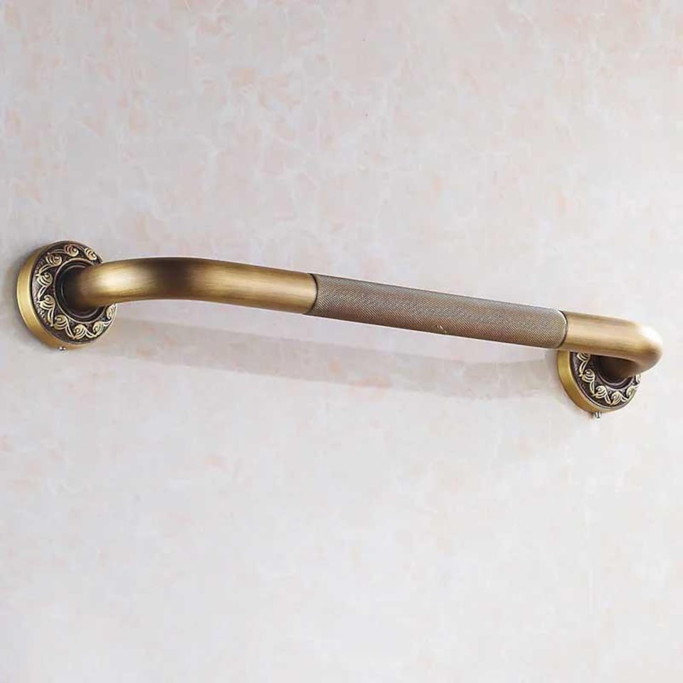 image 1 of Antique Bronze Brass Safety Support Grab Rail Bar Handle Straight 520mm