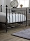 image 3 of 4ft6 Double Black chrome nickel, crystal ball finish traditional metal bed frame bedstead, antique, Victorian style