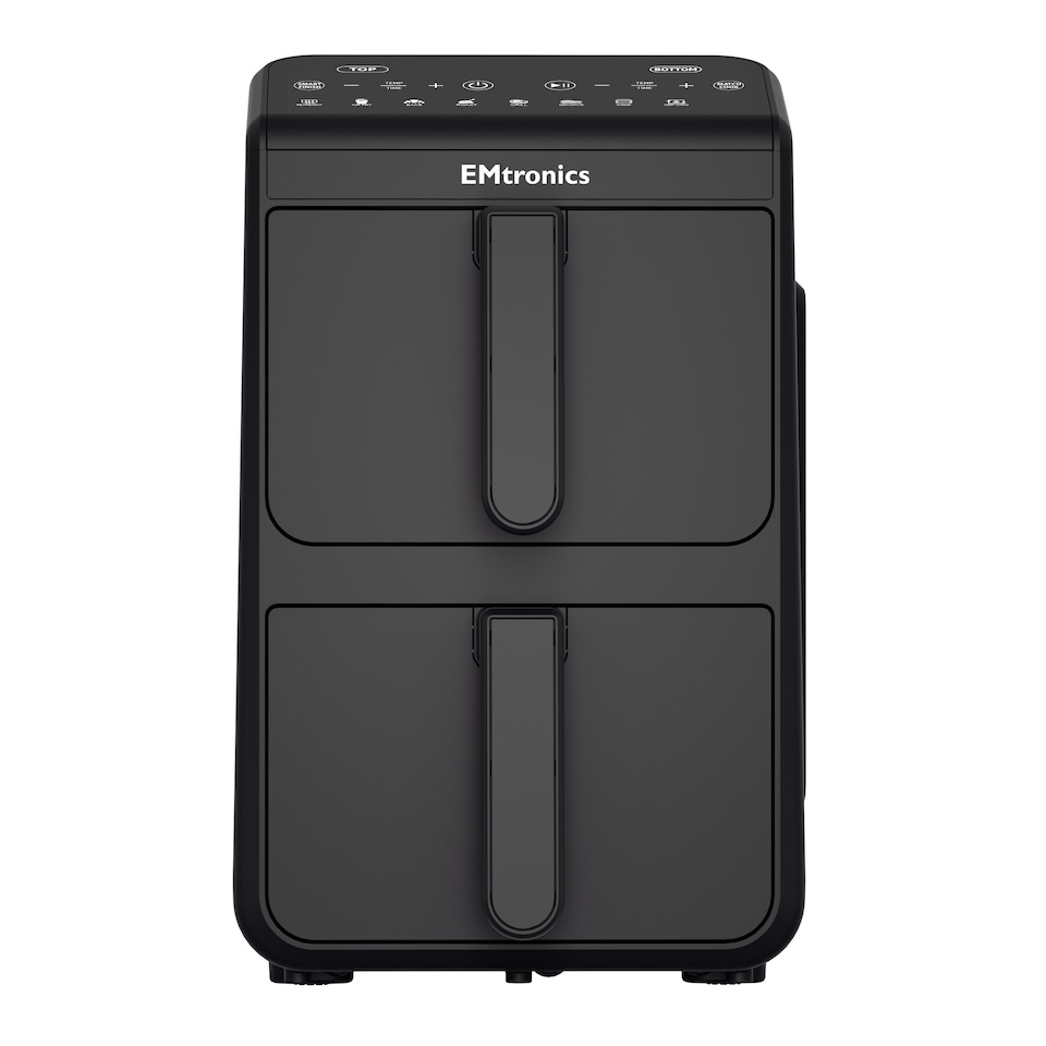 image 1 of EMtronics 10L Stack Dual Air Fryer - Black