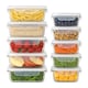 image 1 of Harbour Housewares 10pc Glass Food Storage Containers Set with Lids - 2 Sizes