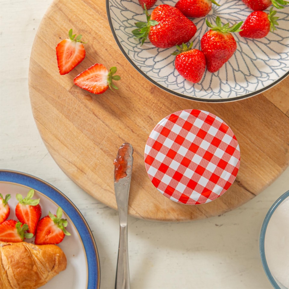 image 1 of Argon Tableware Glass Jam Jars with Lids - 310ml - Pack of 6