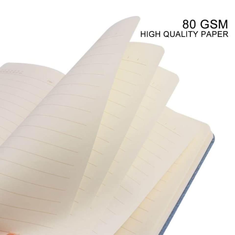 image 1 of Single B5 96 Sheets Ruled PU Leather Hardcover Notebook with Elastic Closure