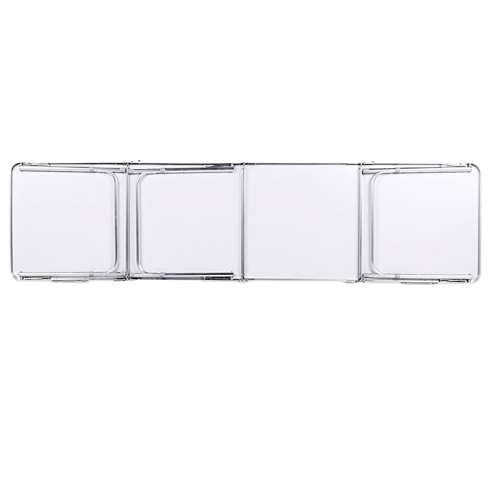 image 1 of 8ft Folding Outdoor Camping Kitchen Extending Work Top Table | White