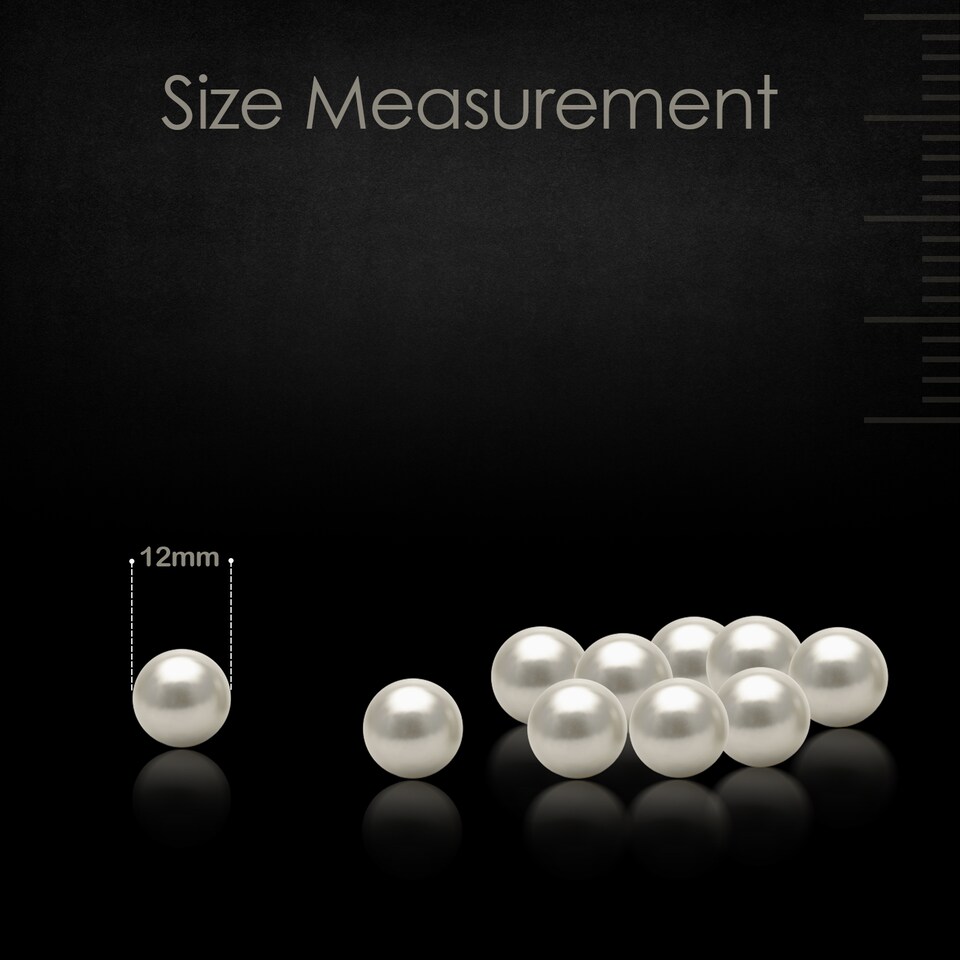 image 1 of 12mm White Pearl Rivet Studs Round Rivets with4 Claw Nail Studs - 100pcs