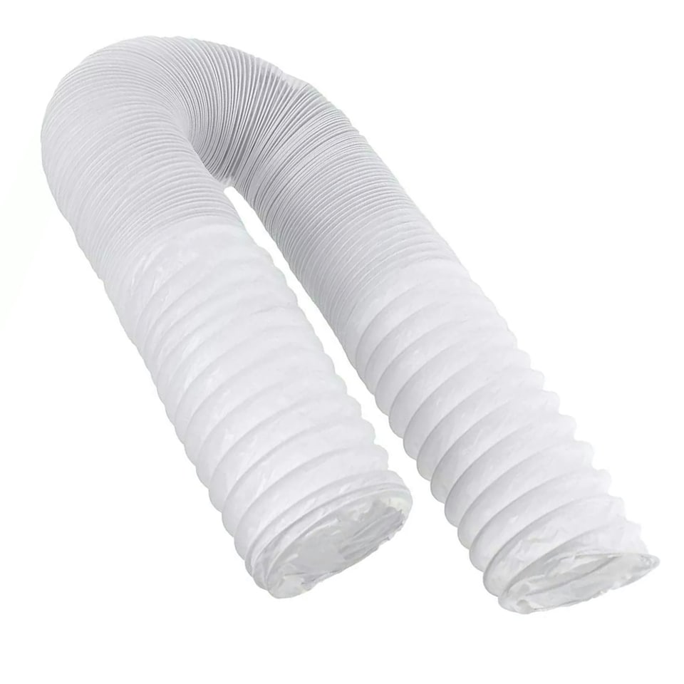 image 1 of SPARES2GO 4m Vent Hose + Connection Adapter Kit for Indesit Tumble Dryer