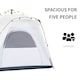 image 3 of Outsunny 4 Man Pop Up Tent Camping Backpacking Dome Tent, Green