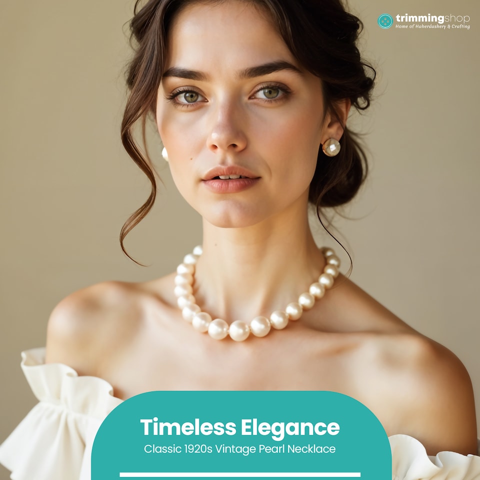 image 1 of 18mm White Faux Pearl Choker Necklace for Women