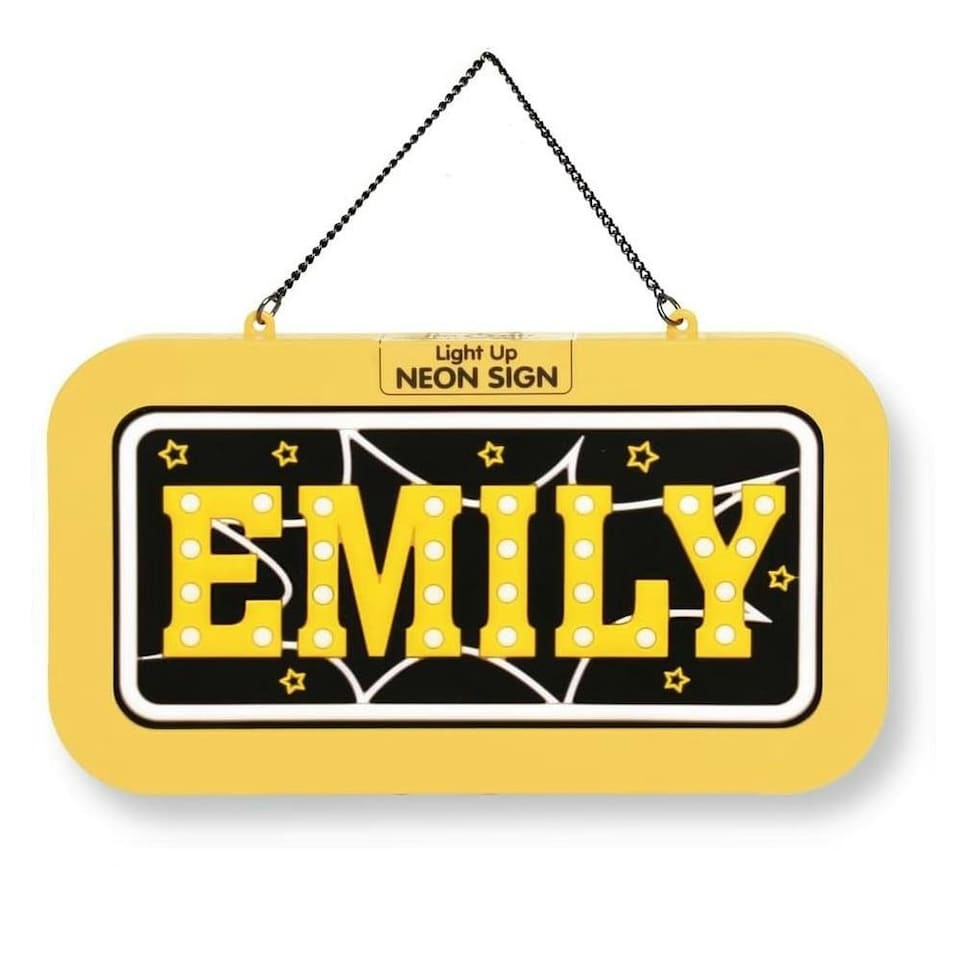 History & Heraldry Light Up Neon Name Sign - Emily