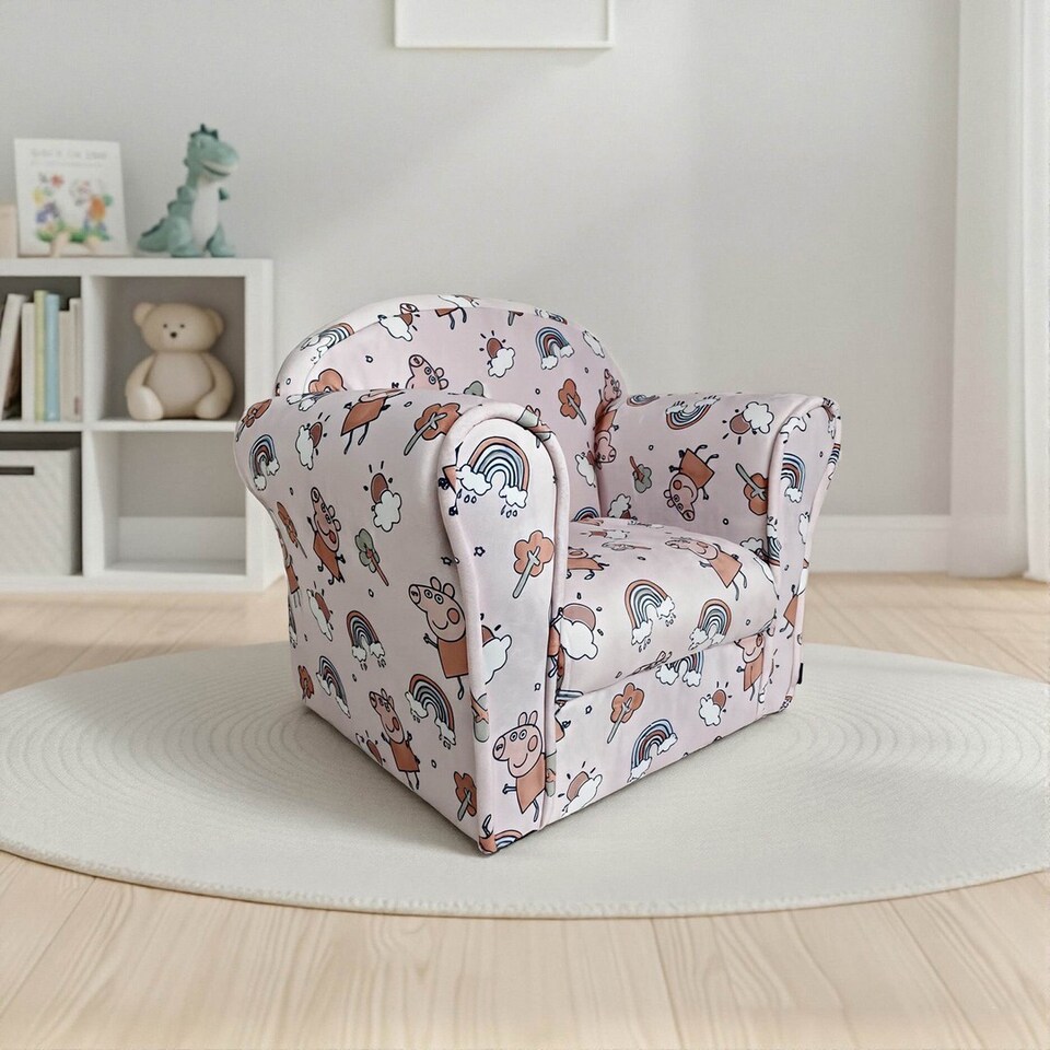 image 1 of Kids Mini Chair Peppa Pig - Boucle - L37 x W53 x H45 cm - Pink