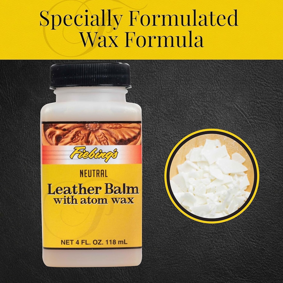 image 1 of Fiebing's Neutral Leather Balm - With Atom Wax for Conditioning 4oz | Clear