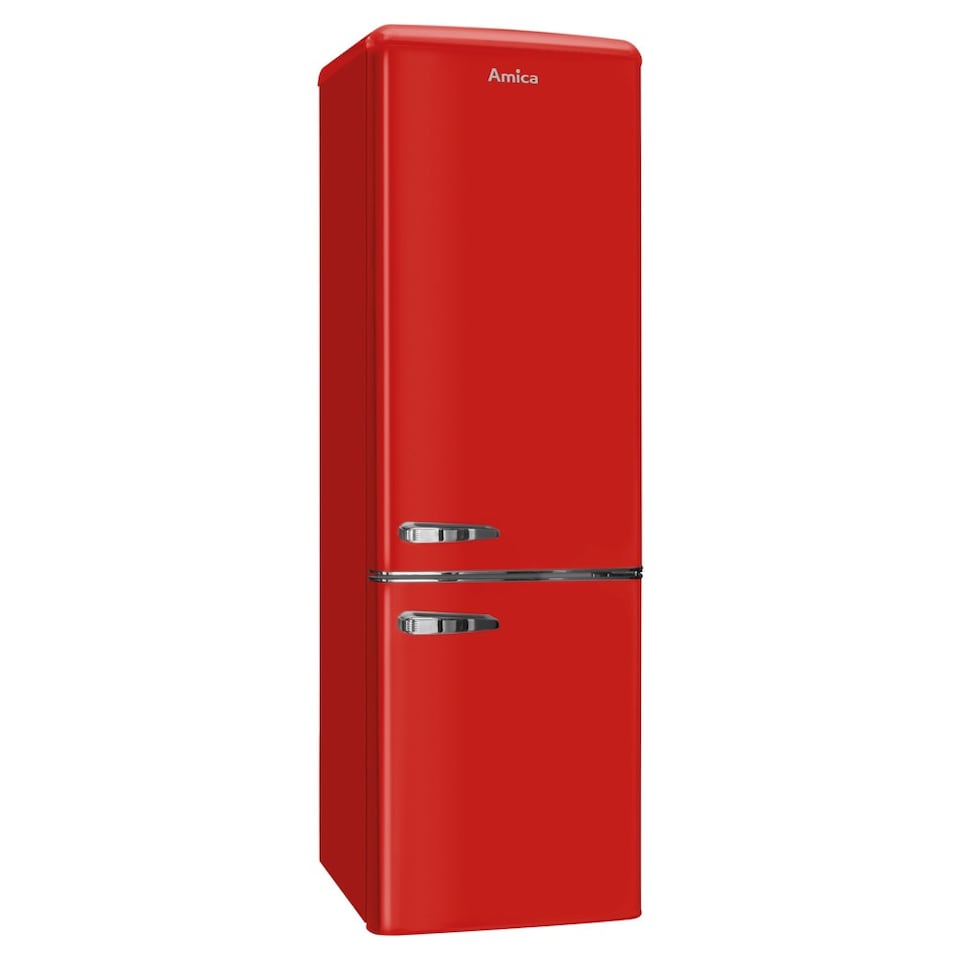 image 1 of Amica FKR29653R 244litre Fridge Freezer Class F Red