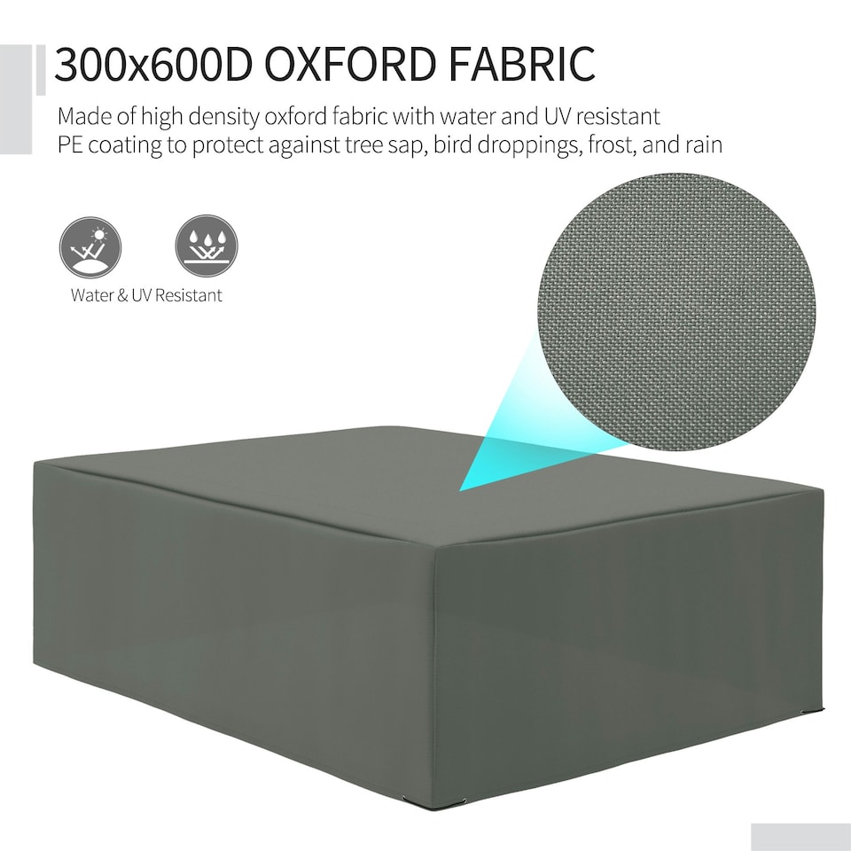 image 1 of Outsunny 275x205cm Outdoor Furniture Protective Cover Water UV Resistant Grey