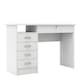 image 1 of Function Plus Desk 5 Drawers in White