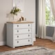 image 1 of Mercers Furniture Corona White Small 4 Drawer Chest Of Drawers Solid Wood Pine Wooden Bedroom with Mexican Styling