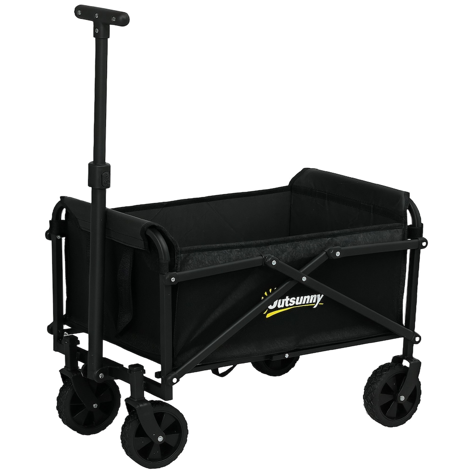 image 1 of Outsunny 41L Festival Trolley, 60kg Heavy Duty Folding Trolley Cart, Black