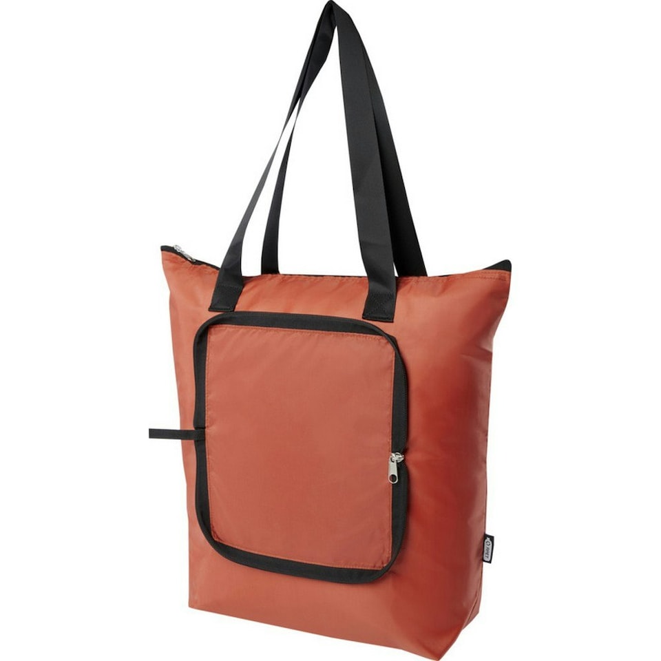image 1 of EcoFold RPET Foldable 15L Cooler Tote Bag - Brick - One Size