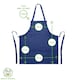 image 4 of Nicola Spring Cotton Kitchen Bib Aprons - One Size - Navy - Pack of 2