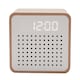 image 2 of Interval Wooden Alarm Clock with Bluetooth Speaker - White White | Brown