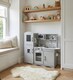 image 6 of Kidoz Deluxe Wooden Play Kitchen for kids - Role Play Kitchen - Grey
