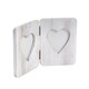 image 1 of Nicola Spring Rustic Hearts Folding 2 Photo Frame - 4 x 6" - White
