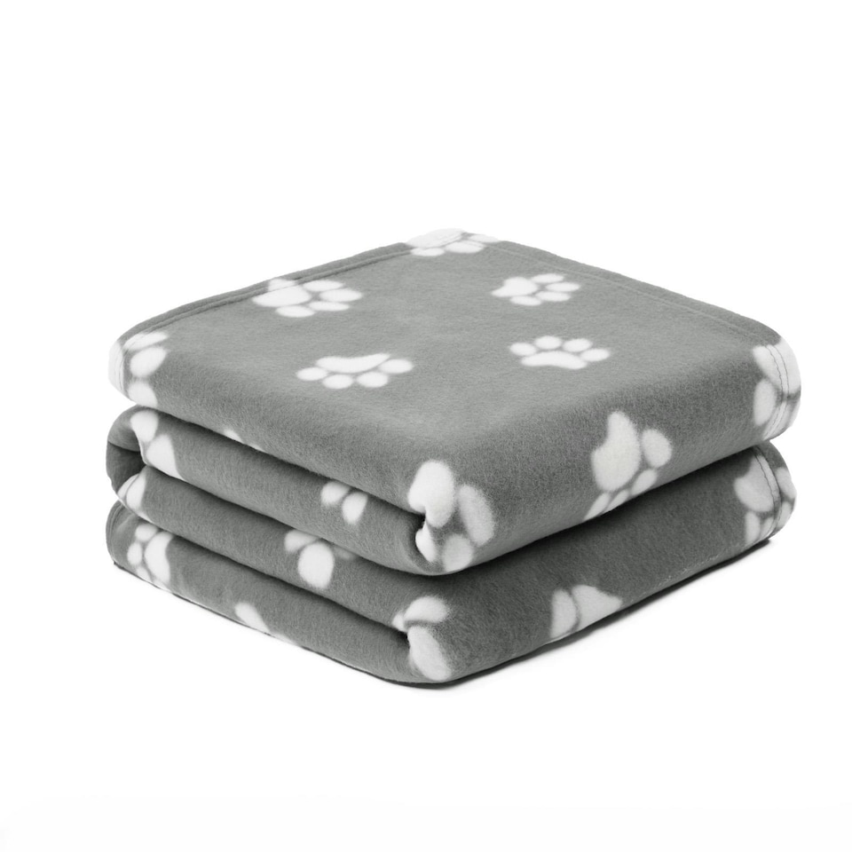 image 1 of OHS Pet Dog Blanket Crate Paw Puppy Animal Mat, 120x150cm - Charcoal