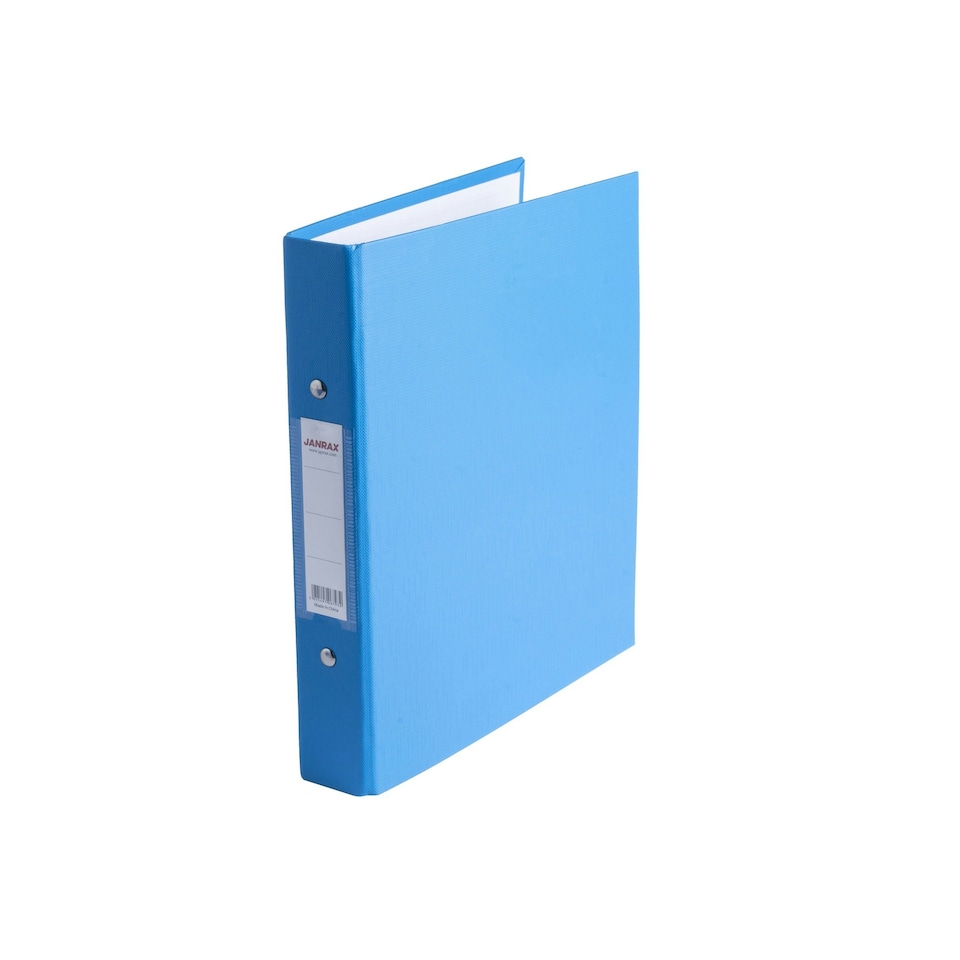 image 1 of A5 Light Blue Paper Over Board Ring Binder by Janrax