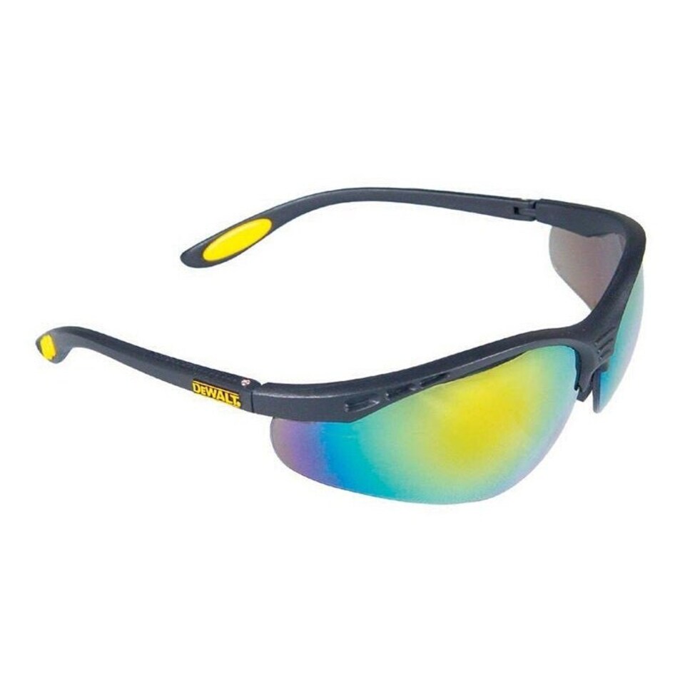 Dewalt Power Tools Reinforcer Safety Glasses - Multi Colour - Fire Mirror lenses | Multi