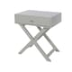image 4 of Options 1 Drawer X-Frame Bedside Table - Painted Finish, Polished Metal Handle | Grey | Grey | One Size | 1