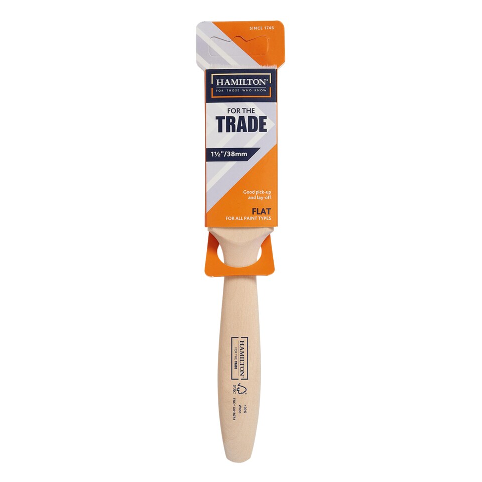 image 1 of Hamilton For The Trade Flat Paint Brush | Bronze | Wood | 1