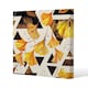 image 1 of Orangle Flowers and Triangles (Canvas Print) 61 x 61 x 4cm