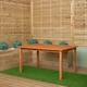 image 3 of Grasmere Outdoor 6 Person Rectangular Wooden Garden Patio Table