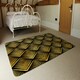 image 3 of Golden Geometric Flower Pattern (Rug) Gold | Large: 140x200cm